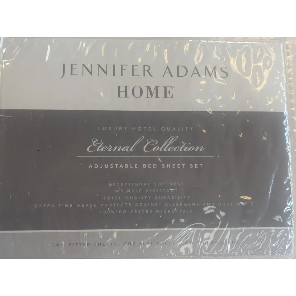 Jennifer Adams Split King Sheet Set Ivory Adjustable Bed Eternal Luxury  New